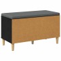 Banco de entrada con cojín Roble Negro 60 x 38 x 46 cm en Bancos para recibidores y almacenamiento | Comprar online en Foru.es