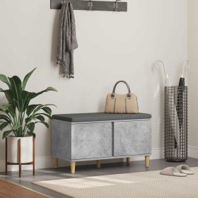 Banco de entrada con cojín Gris Concreto 60 x 38 x 46 cm en Bancos para recibidores y almacenamiento | Comprar online en Foru.es