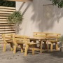 Juego de comedor de jardín 3 piezas madera de pino impregnada en Conjuntos de jardín | Comprar online en Foru.es
