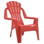 Sillas de jardín niños 2 uds aspecto madera PP rojo 37x34x44 cm de vidaXL, Sillas de jardín - Ref: Foro24-364738, Precio: 57,...