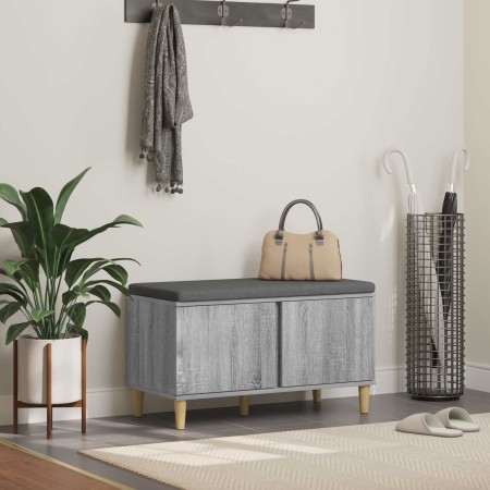 Banco de entrada con cojín Gris Sonoma 60 x 38 x 46 cm en Bancos para recibidores y almacenamiento | Comprar online en Foru.es