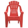 Sillas de jardín niños 2 uds aspecto madera PP rojo 37x34x44 cm de vidaXL, Sillas de jardín - Ref: Foro24-364738, Precio: 57,...
