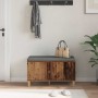 Banco de entrada con cojín Madera vieja 60 x 38 x 46 cm en Bancos para recibidores y almacenamiento | Comprar online en Foru.es