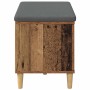Banco de entrada con cojín Madera vieja 60 x 38 x 46 cm en Bancos para recibidores y almacenamiento | Comprar online en Foru.es
