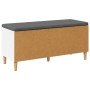 Banco de entrada con cojín con almacenamiento 60 x 38 x 46 cm en Bancos para recibidores y almacenamiento | Comprar online en Fo