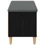 Banco de entrada con cojín Roble Negro 60 x 38 x 46 cm en Bancos para recibidores y almacenamiento | Comprar online en Foru.es