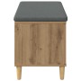 Banco de entrada con cojín Roble artesanal 60 x 38 x 46 cm en Bancos para recibidores y almacenamiento | Comprar online en Foru.