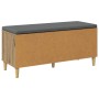 Banco de entrada con cojín Roble artesanal 60 x 38 x 46 cm en Bancos para recibidores y almacenamiento | Comprar online en Foru.