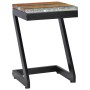 Mesa de centro madera maciza de teca y polirresina 30x30x50 cm de vidaXL, Mesas de centro - Ref: Foro24-281649, Precio: 72,08...