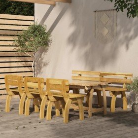 Juego de comedor de jardín 5 piezas madera de pino impregnada en Conjuntos de jardín | Comprar online en Foru.es