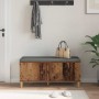 Banco de entrada con cojín Madera vieja 60 x 38 x 46 cm en Bancos para recibidores y almacenamiento | Comprar online en Foru.es