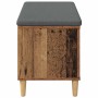 Banco de entrada con cojín Madera vieja 60 x 38 x 46 cm en Bancos para recibidores y almacenamiento | Comprar online en Foru.es