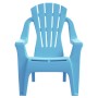 Sillas de jardín niños 2 uds aspecto madera PP azul 37x34x44 cm de vidaXL, Sillas de jardín - Ref: Foro24-364739, Precio: 63,...