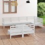 Juego de muebles de jardín 8 piezas madera maciza pino blanco en Conjuntos de jardín | Comprar online en Foru.es