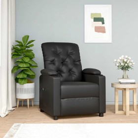 Sillón elevable cuero sintético negro en Sillones | Comprar online en Foru.es
