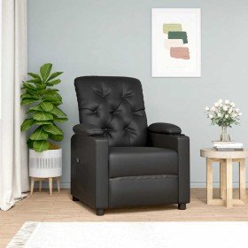 Sillón elevable cuero sintético negro en Sillones | Comprar online en Foru.es