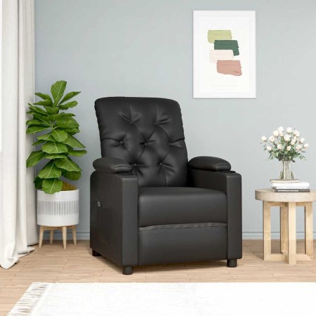 Sillón elevable cuero sintético negro en Sillones | Comprar online en Foru.es
