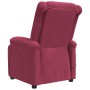 Sillón reclinable eléctrico de terciopelo rojo tinto en Sillones | Comprar online en Foru.es