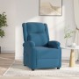 Sillón reclinable eléctrico terciopelo azul en Sillones | Comprar online en Foru.es