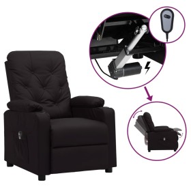 Sillón reclinable eléctrico de cuero sintético negro en Sillones | Comprar online en Foru.es