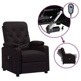 Sillón reclinable eléctrico de cuero sintético negro en Sillones | Comprar online en Foru.es