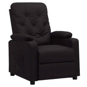 Sillón reclinable de cuero sintético negro en Sillones | Comprar online en Foru.es