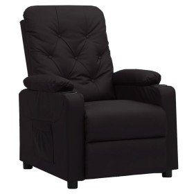 Sillón reclinable de cuero sintético negro en Sillones | Comprar online en Foru.es