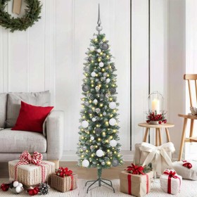 Árbol Navideño Artificial Delgado con 150 LED Verde y 150 cm en Decoración Festiva y Estacional | Comprar online en Foru.es