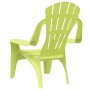 Sillas de jardín niños 2 uds aspecto madera PP verde 37x34x44cm de vidaXL, Sillas de jardín - Ref: Foro24-364740, Precio: 67,...