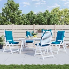 Cojines de silla con respaldo alto 4 uds tela Oxford azul claro en Decoración | Comprar online en Foru.es