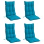 Cojines de silla con respaldo alto 4 uds tela Oxford azul claro en Decoración | Comprar online en Foru.es