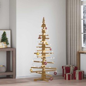 Árbol de Navidad de madera Marrón 150 cm Madera maciza de pino en Decoración Festiva y Estacional | Comprar online en Foru.es