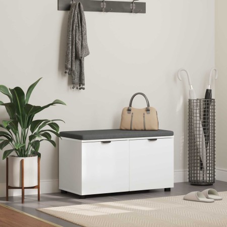 Banco de entrada con cojín con almacenamiento 80 x 38 x 46 cm en Bancos para recibidores y almacenamiento | Comprar online en Fo