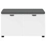 Banco de entrada con cojín con almacenamiento 80 x 38 x 46 cm en Bancos para recibidores y almacenamiento | Comprar online en Fo