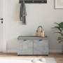 Banco de entrada con cojín Gris Concreto 80 x 38 x 46 cm en Bancos para recibidores y almacenamiento | Comprar online en Foru.es