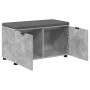 Banco de entrada con cojín Gris Concreto 80 x 38 x 46 cm en Bancos para recibidores y almacenamiento | Comprar online en Foru.es