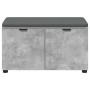 Banco de entrada con cojín Gris Concreto 80 x 38 x 46 cm en Bancos para recibidores y almacenamiento | Comprar online en Foru.es