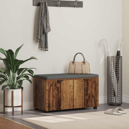 Banco de entrada con cojín Madera vieja 80 x 38 x 46 cm en Bancos para recibidores y almacenamiento | Comprar online en Foru.es