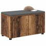 Banco de entrada con cojín Madera vieja 80 x 38 x 46 cm en Bancos para recibidores y almacenamiento | Comprar online en Foru.es