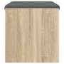 Banco de entrada con cojín Roble Sonoma 60 x 38 x 46 cm en Bancos para recibidores y almacenamiento | Comprar online en Foru.es