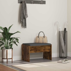 Banco de entrada con cojín Roble ahumado 60 x 38 x 46 cm en Bancos para recibidores y almacenamiento | Comprar online en Foru.es