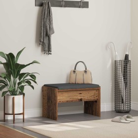 Banco de entrada con cojín Madera vieja 60 x 38 x 46 cm en Bancos para recibidores y almacenamiento | Comprar online en Foru.es