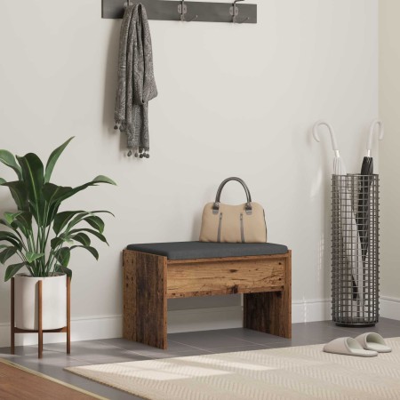Banco de entrada con cojín Madera vieja 60 x 38 x 46 cm en Bancos para recibidores y almacenamiento | Comprar online en Foru.es