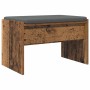 Banco de entrada con cojín Madera vieja 60 x 38 x 46 cm en Bancos para recibidores y almacenamiento | Comprar online en Foru.es