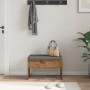 Banco de entrada con cojín Madera vieja 60 x 38 x 46 cm en Bancos para recibidores y almacenamiento | Comprar online en Foru.es