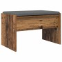 Banco de entrada con cojín Madera vieja 60 x 38 x 46 cm en Bancos para recibidores y almacenamiento | Comprar online en Foru.es