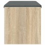 Banco de entrada con cojín Roble Sonoma 80 x 38 x 46 cm en Bancos para recibidores y almacenamiento | Comprar online en Foru.es
