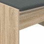 Banco de entrada con cojín Roble Sonoma 80 x 38 x 46 cm en Bancos para recibidores y almacenamiento | Comprar online en Foru.es