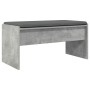 Banco de entrada con cojín Gris Concreto 80 x 38 x 46 cm en Bancos para recibidores y almacenamiento | Comprar online en Foru.es