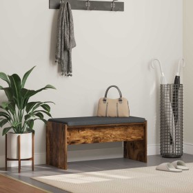 Banco de entrada con cojín Roble ahumado 80 x 38 x 46 cm en Bancos para recibidores y almacenamiento | Comprar online en Foru.es